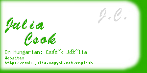 julia csok business card